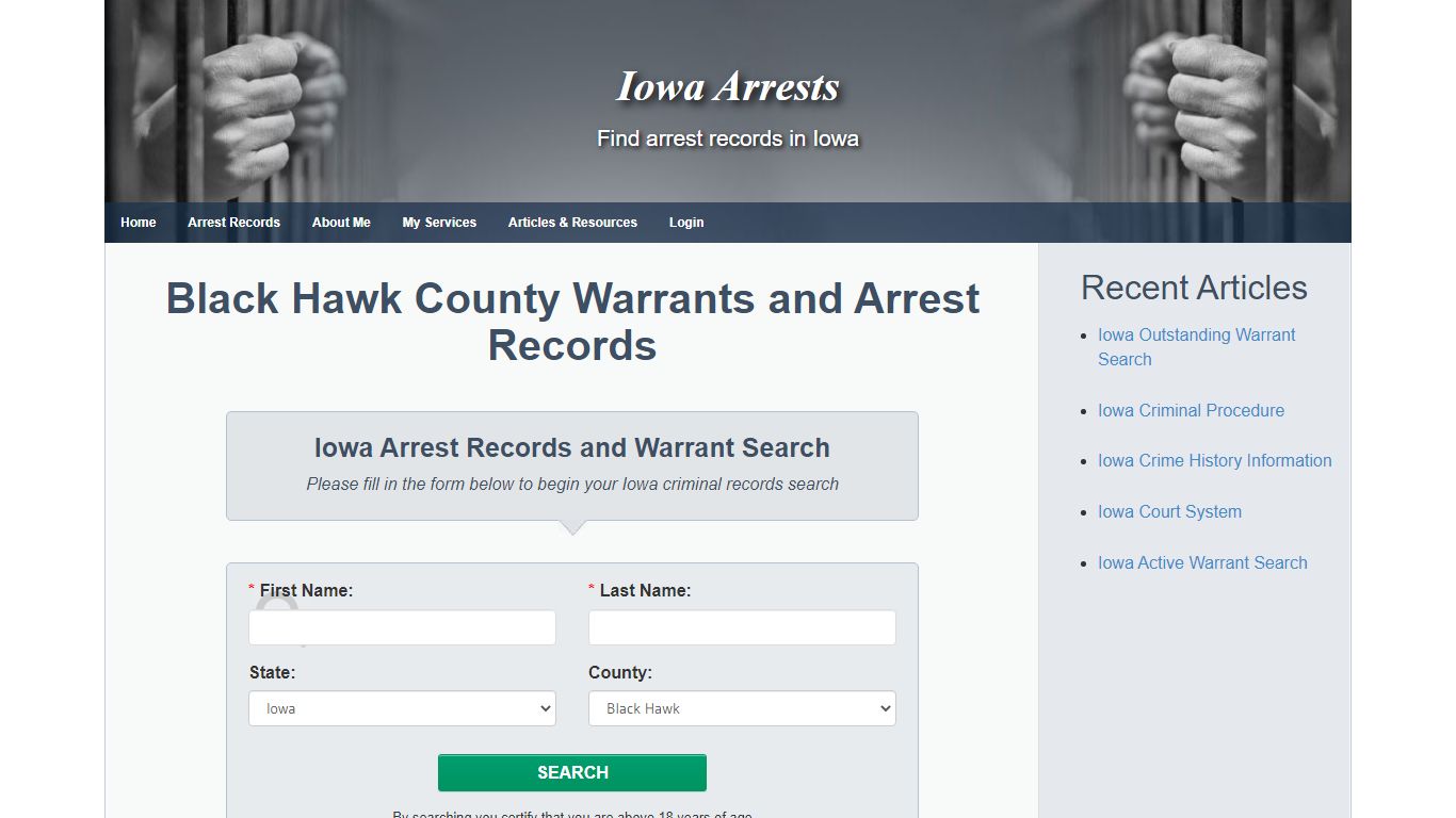 Black Hawk County Warrants and Arrest Records - Iowa Arrests